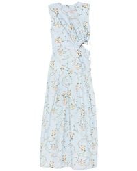 Agua Bendita - Robe Longue Fleurie À Découpes Otono - Lyst