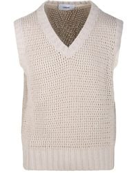 Lardini - Vネック オープンニットセーター - Lyst