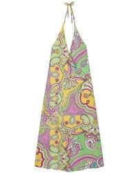 Maliparmi - Hippie Lotus V-Neck Dress - Lyst