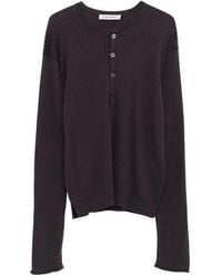 Our Legacy - Fine Henley Button-Fastening T-Shirt - Lyst