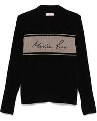 Martine Rose - Chenille V-Neck Sweater - Lyst