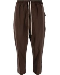 Rick Owens - Side-Stripe Cropped Trousers - Lyst