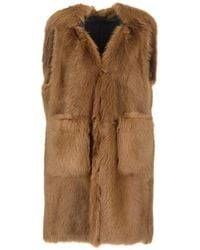 Max Mara - Gilet Amica En Peau Lainée - Lyst