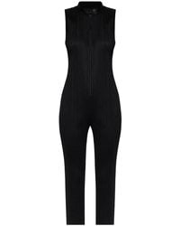 Pleats Please Issey Miyake - Pleated Long Jumpsuit - Lyst