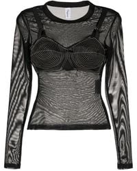 VAQUERA - Mesh Long-Sleeved Top - Lyst