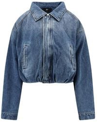 3x1 - Amelia Cropped Zip-Up Denim Jacket - Lyst