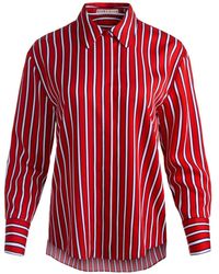 Alice + Olivia - Dimitra Striped Oversized Shirt - Lyst
