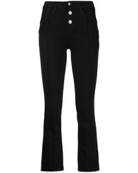 Liu Jo - Low-Rise Button-Up Cropped Jeans - Lyst