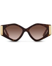 Dolce & Gabbana - Tortoiseshell-effect Geometric-frame Sunglasses - Lyst