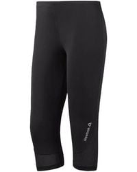 Reebok - Running Essentials Capri Leggings - Lyst