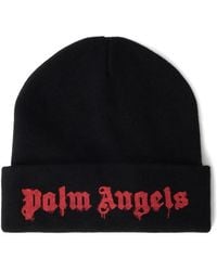Palm Angels - Dripping Logo Beanie Hat - Lyst