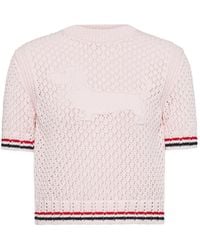 Thom Browne - Hector Pointelle-Stitch T-Shirt - Lyst