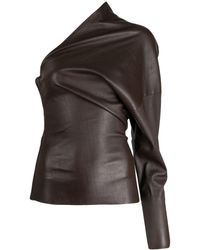 Rick Owens - Luxor One-shoulder Leather Top - Lyst
