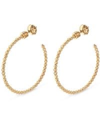 Officina Bernardi - 18Kt Moon Diamond Large Hoop Earrings - Lyst