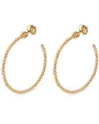 Officina Bernardi - 18Kt Moon Diamond Large Hoop Earrings - Lyst