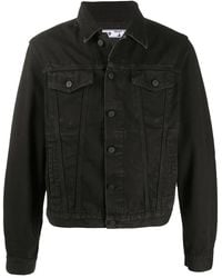 Off-White c/o Virgil Abloh - Slim Arrows Logo Denim Jacket - Lyst