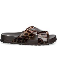 Melissa - Leopard-Print Crossover Sandals - Lyst