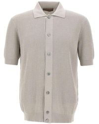 FILIPPO DE LAURENTIIS - Textured-Knit Short-Sleeve Shirt - Lyst