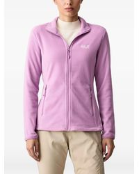Jack Wolfskin - Logo-Embroidered Zip-Up Sweatshirt - Lyst