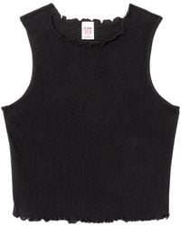 RE/DONE - Crinkled Round-Neck Tank Top - Lyst