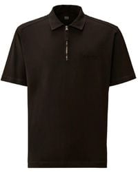 C.P. Company - 1020 Logo-Embroidered Zip-Up Polo Shirt - Lyst