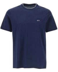 Paul & Shark - Logo-Embroidered Pocket T-Shirt - Lyst