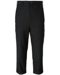 Comme des Garçons - Pinstripe Cropped Trousers - Lyst