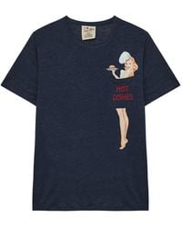 MC2 Saint Barth - Ecstasea Linen T-Shirt With Pin-Up-Print - Lyst
