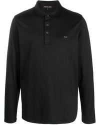 Michael Kors - Long-Sleeve Cotton Polo Shirt - Lyst