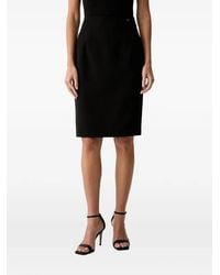 Fracomina - Logo-Plaque Darted Midi Skirt - Lyst