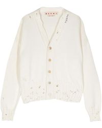 Marni - Distressed Cotton Cardigan - Lyst
