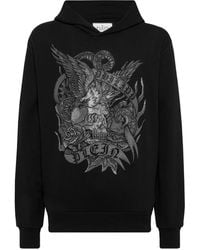 Philipp Plein - Crystal Tattoo Crystal-Embellished Hoodie - Lyst