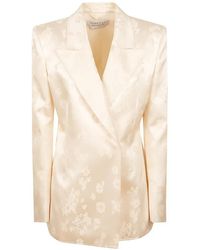 Gabriela Hearst - Floral-Jacquard Double-Breasted Blazer - Lyst