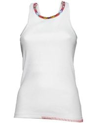 FRONT STREET 8 - Bead-Embellished Ribbed Tank Top - Lyst
