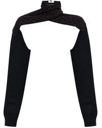 Fendi - Cable-Knit Turtleneck Sweater - Lyst
