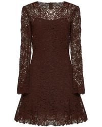 Ermanno Scervino - Rebrodé Lace Flared Mini Dress - Lyst