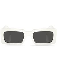 Prada - Logo-Lettering Rectangular Sunglasses - Lyst