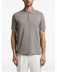 Peserico - Piquet Logo-Print Zip-Fastening Polo Shirt - Lyst