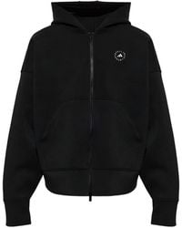 adidas By Stella McCartney - Logo-Print Zip-Up Hoodie - Lyst