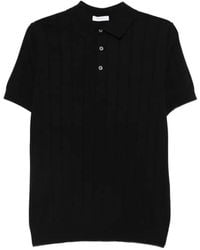 Diktat - Ribbed-Knit Polo Shirt - Lyst