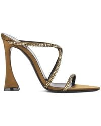 Saint Laurent - 110Mm Crystal-Embellished Sandals - Lyst