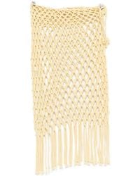 Frankie Shop - Tropea Macramé-Knit Fringed Midi Skirt - Lyst
