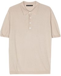 Low Brand - Fine-knit Polo Shirt - Lyst