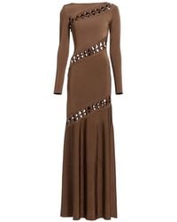 Elie Saab - Cut-Out Long-Sleeve Dress - Lyst