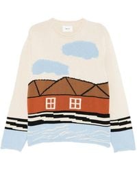 NN07 - Mikkel House-Graphic Crew-Neck Sweater - Lyst