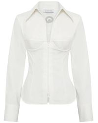 Marine Serre - Corset-Style Zipped Shirt - Lyst