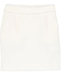 Max Mara - Frayed-Edge Mini Skirt - Lyst