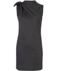 Maticevski Jurk Met Gesmockte Hals - Grijs