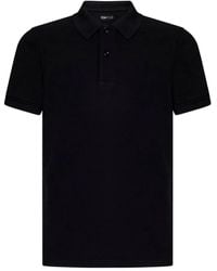 Tom Ford - Geripptes Poloshirt mit zwei Knöpfen - Lyst