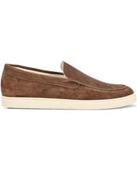 Brunello Cucinelli - Chevron-Effect Suede Loafers - Lyst